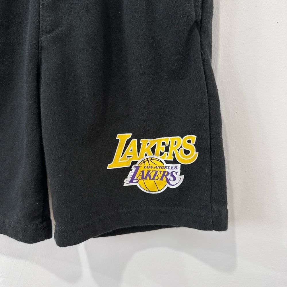 NBA Lakers Kids Black Shorts with Pockets - Size S (8) - Picture 4 of 12
